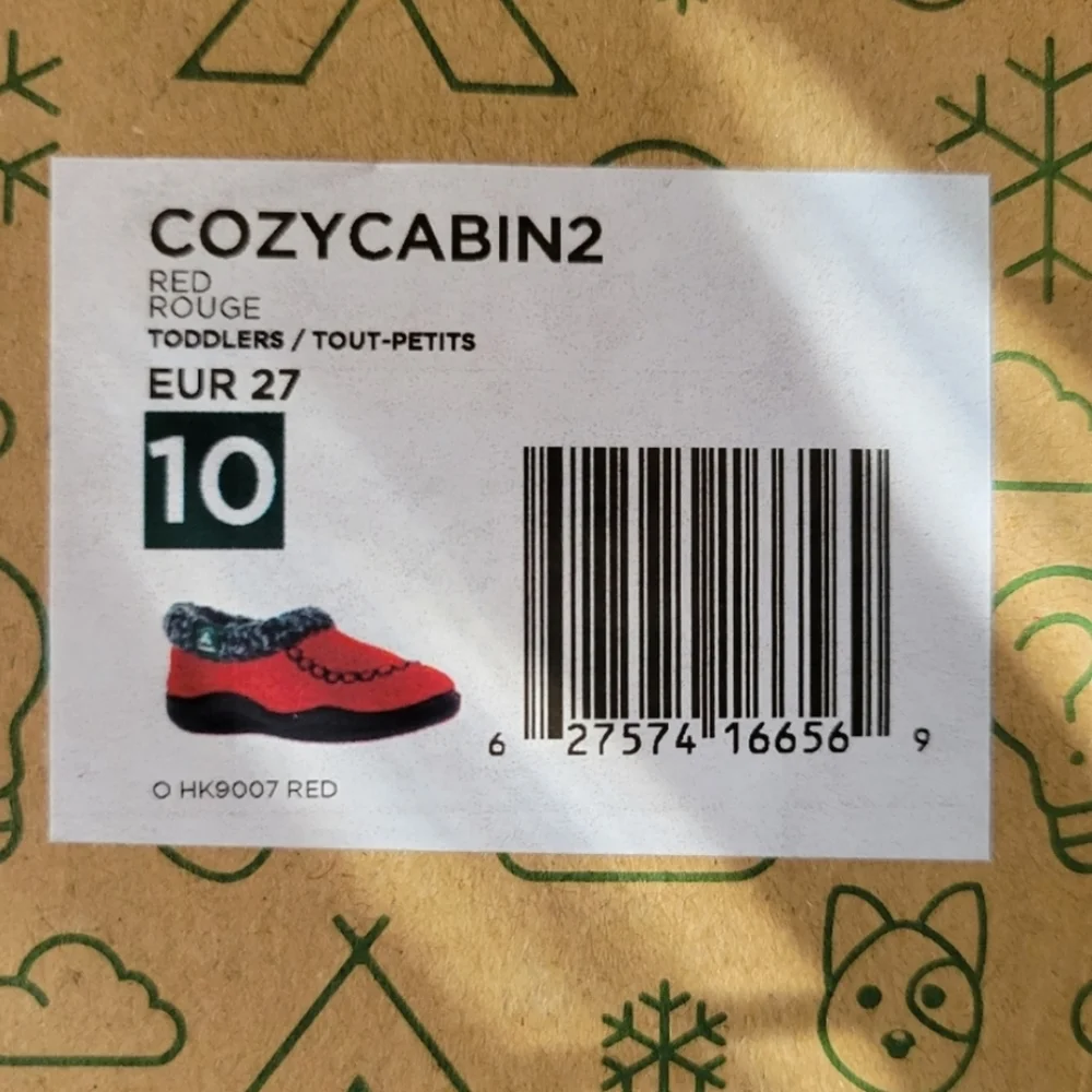 Kamik COZY CABIN 2 Red Felted Warm Up Slippers Cozycore Cabincore Christmas NEW